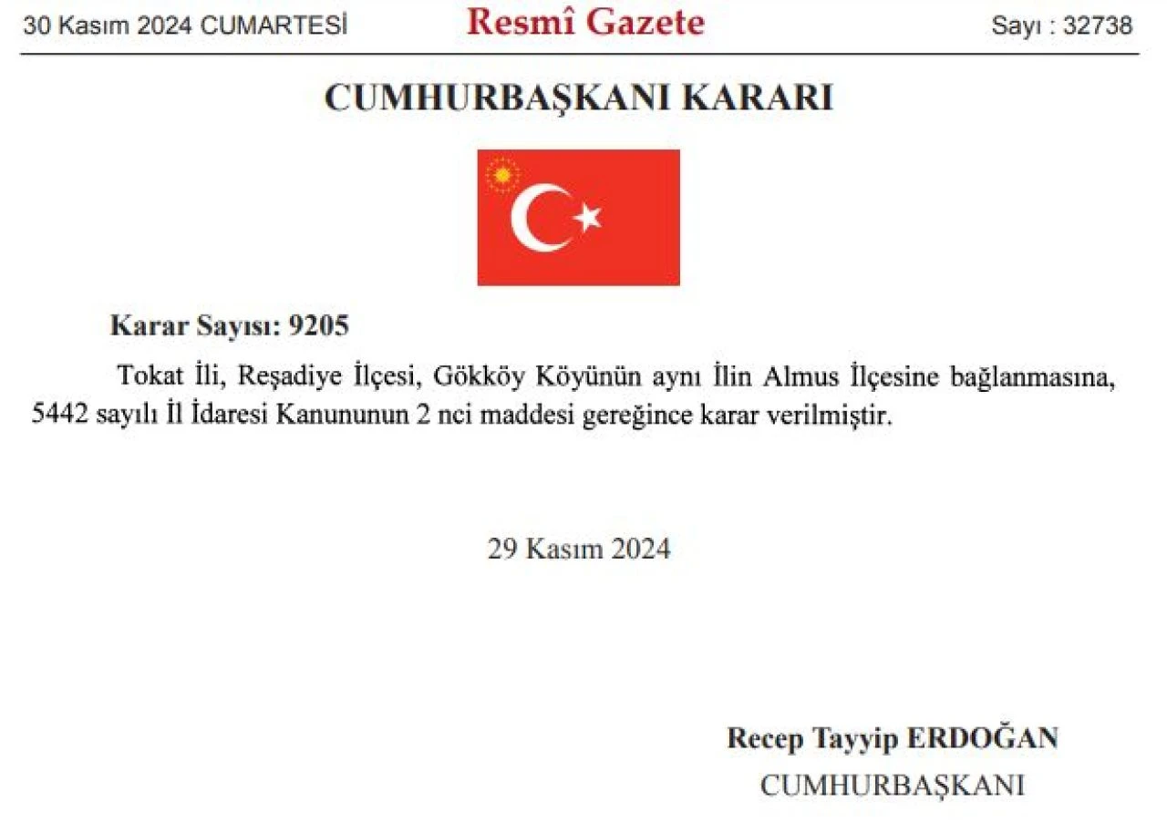 Resmi Gazete'de yayımlandı! Bazı köylerin bağlı oldukları ilçeler değişti