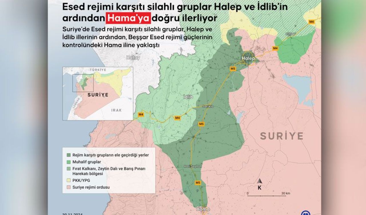 Suriye'de muhalifler 8 yıl sonra ilk kez Halep'e 'Özgür Suriye Ordusu' bayrağını çekti! HTŞ Hama'ya doğru ilerliyor - 4. Resim