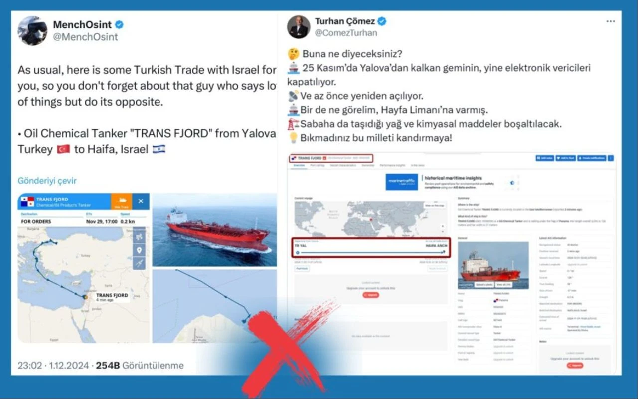 DMM sosyal medyada yayılan Türkiye’den İsrail’e kimyasal taşındığı iddiasına açıklık getirdi - 2. Resim