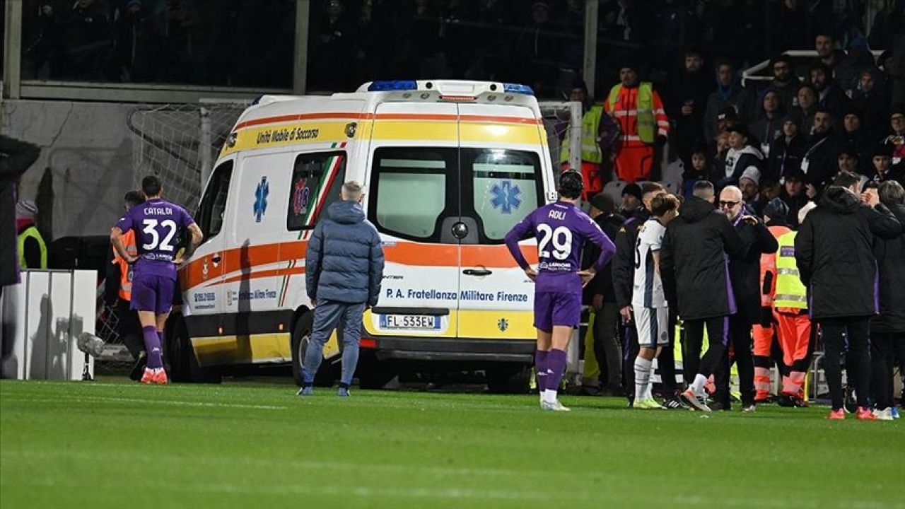 Fiorentina-Inter maçının neden yarıda kaldığı belli oldu! Futbolcunun sağlık durumu duyuruldu - 1. Resim