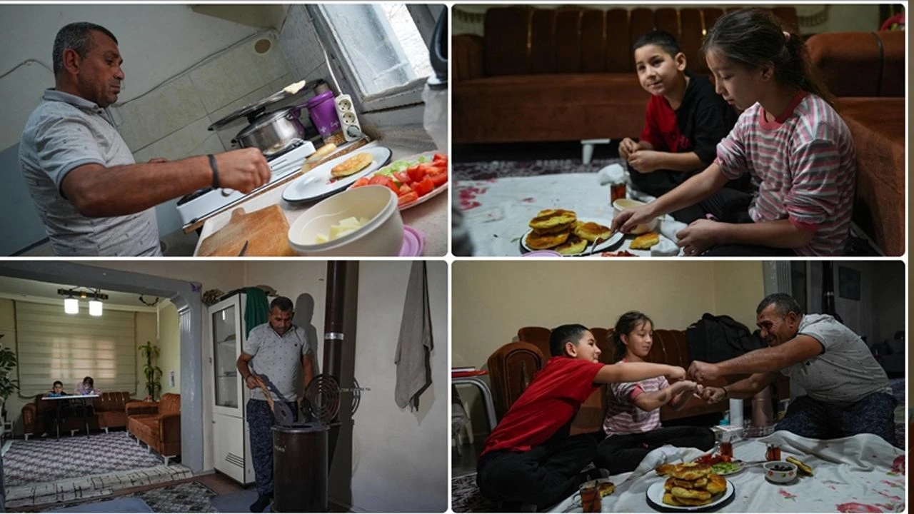 İşten gelir gelmez çocuklarına yemek yapan babanın sözleri herkesi duygulandırdı! - 2. Resim