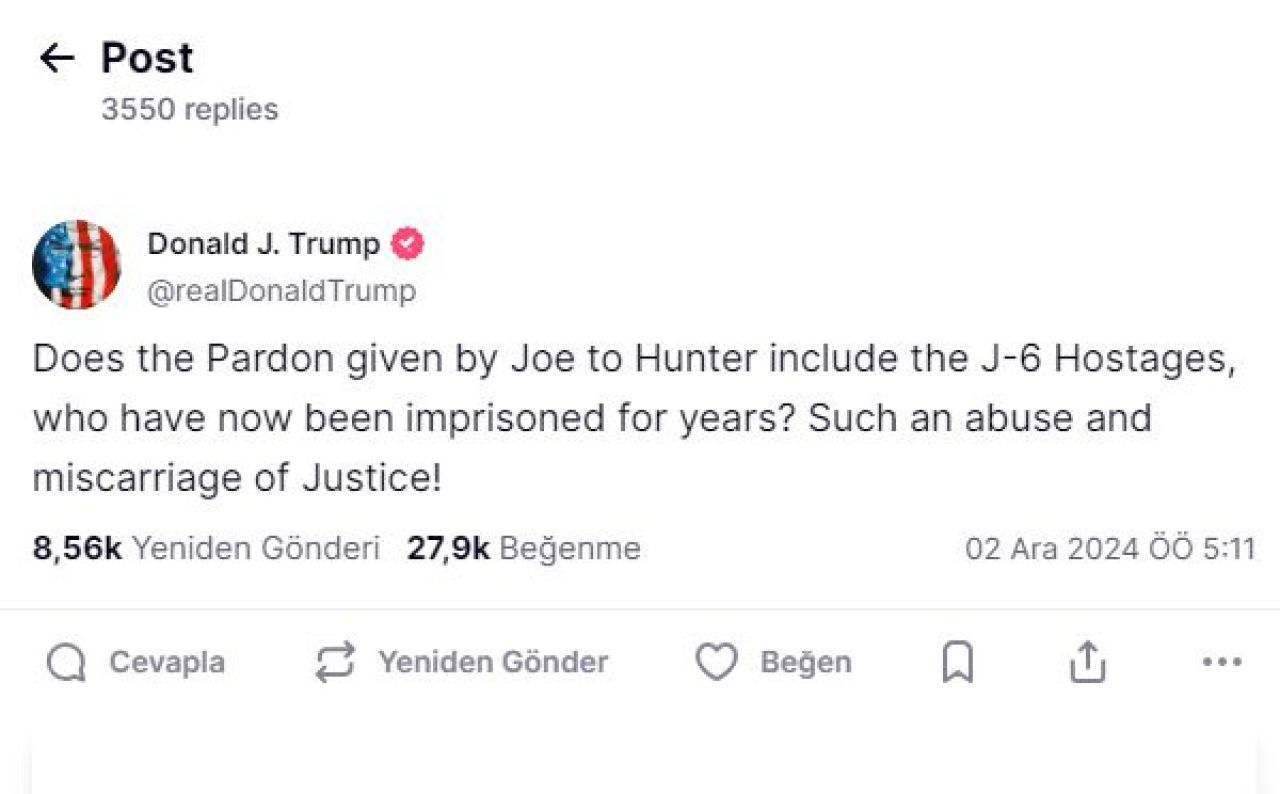 Oğlunu affeden Joe Biden'a Trump'tan çok sert tepki: 