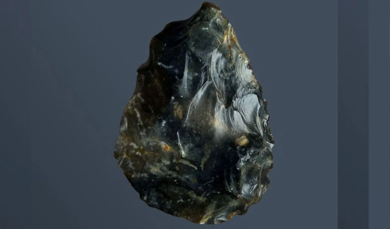 Sahilde bulduğu taşla inanılmaz keşfe imza atan çocuk: Neandertallerin el baltasını buldu