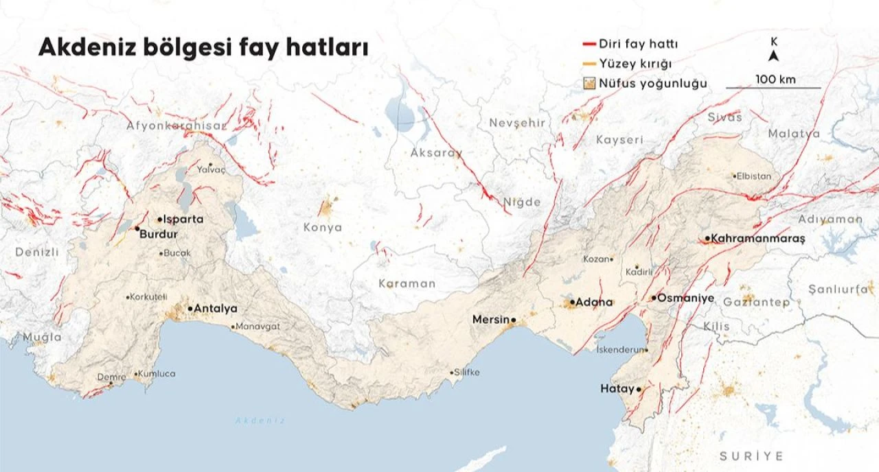 Antalya depreminin sonrasında Akdeniz fay hattının geçtiği iller merak edildi - 1. Resim