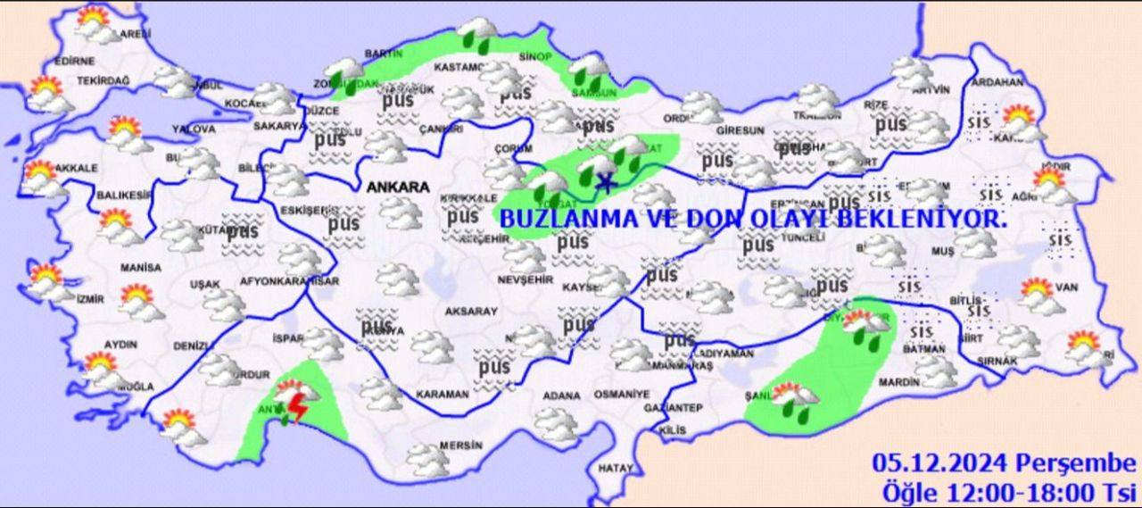 Haritada sağanak, sis, fırtına ve don bir arada! 5 Aralık hava durumu nasıl olacak? - 2. Resim