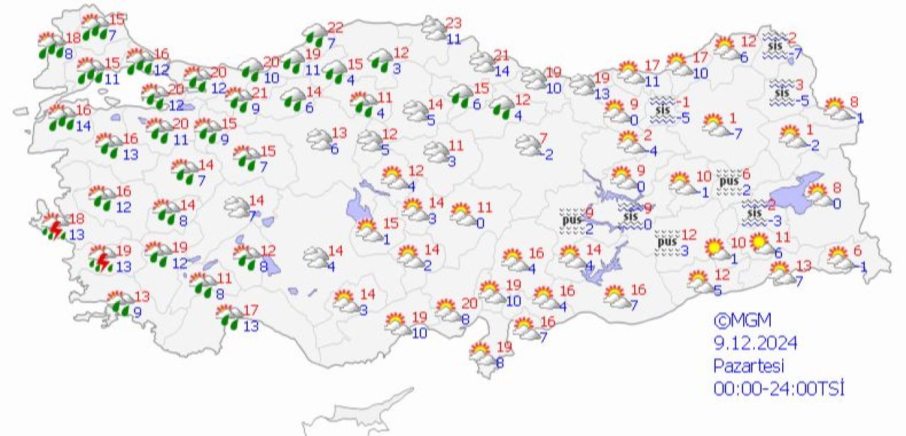 Meteoroloji'den 9 il için sarı, 1 İl İçin turuncu kodlu uyarı! İstanbul için de alarm verildi! - 1. Resim