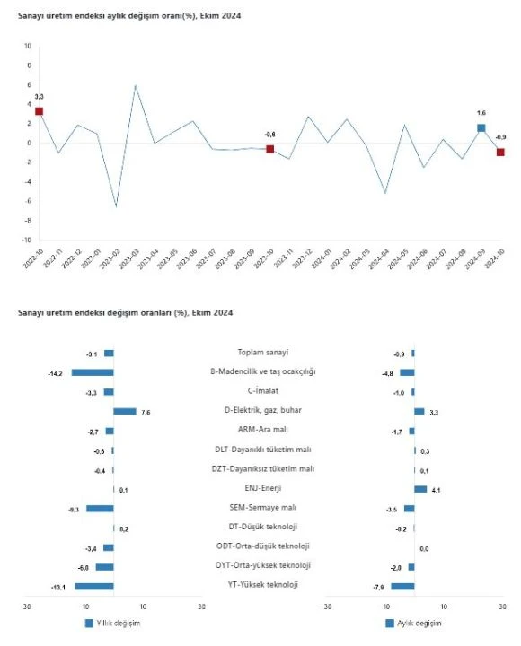 Sanayi üretimi yıllık olarak azaldı - 2. Resim