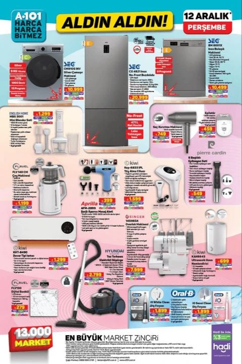 A101 12 Aralık 2024 aktüel katalog ürünleri satışta! Stanley termos, iPhone 16 Pro, Samsung kablosuz hızlı şarj cihazı, Philips şarjlı süpürge, Fissler düdüklü tencere ve daha fazlası… - 3. Resim