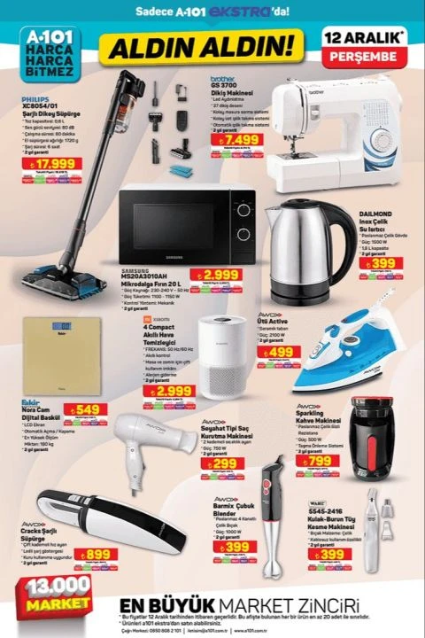 A101 12 Aralık 2024 aktüel katalog ürünleri satışta! Stanley termos, iPhone 16 Pro, Samsung kablosuz hızlı şarj cihazı, Philips şarjlı süpürge, Fissler düdüklü tencere ve daha fazlası… - 2. Resim