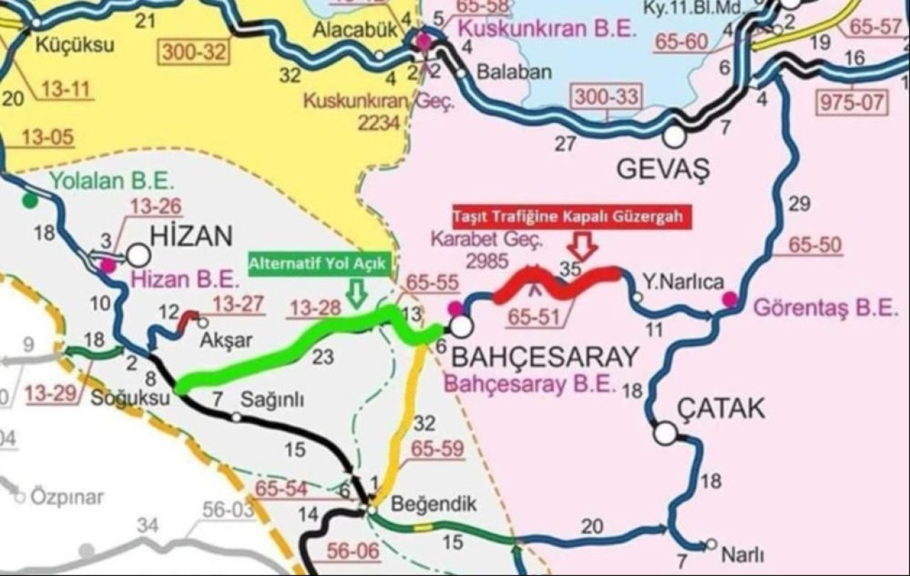 Kaymakamlık duyurdu: Van'da bir yol ulaşıma kapandı! - 1. Resim