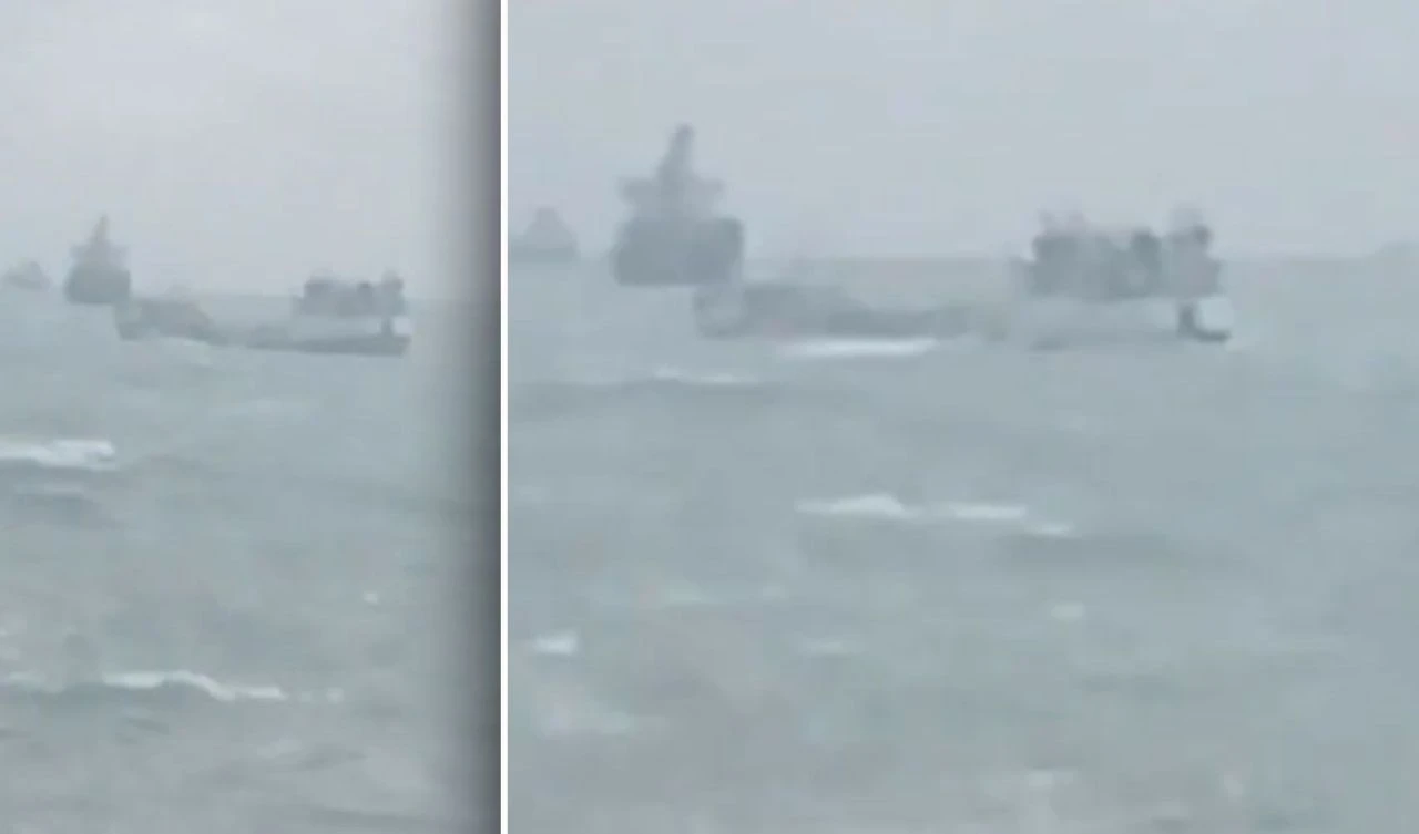 Denizde şiddetli fırtına faciayı da beraberinde getirdi: Bir petrol tankeri ikiye ayrıldı, diğeri sürüklendi