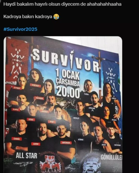 Survivor 2025 kadrosuna ağır eleştiri! Ünlü isimleri görenler isyan etti - 1. Resim