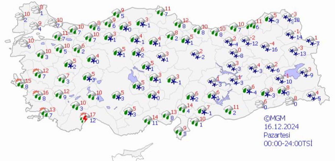 Kara kış bastırıyor! Kar, yağmur ve soğuk her yerde | İşte 16 Aralık hava durumu raporu - 1. Resim