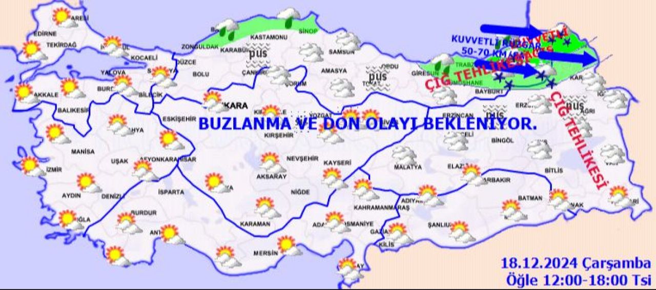 Kar, fırtına ve şiddetli yağış geliyor! Meteoroloji turuncu ve sarı uyarı verdi: Aman dikkat! - 3. Resim