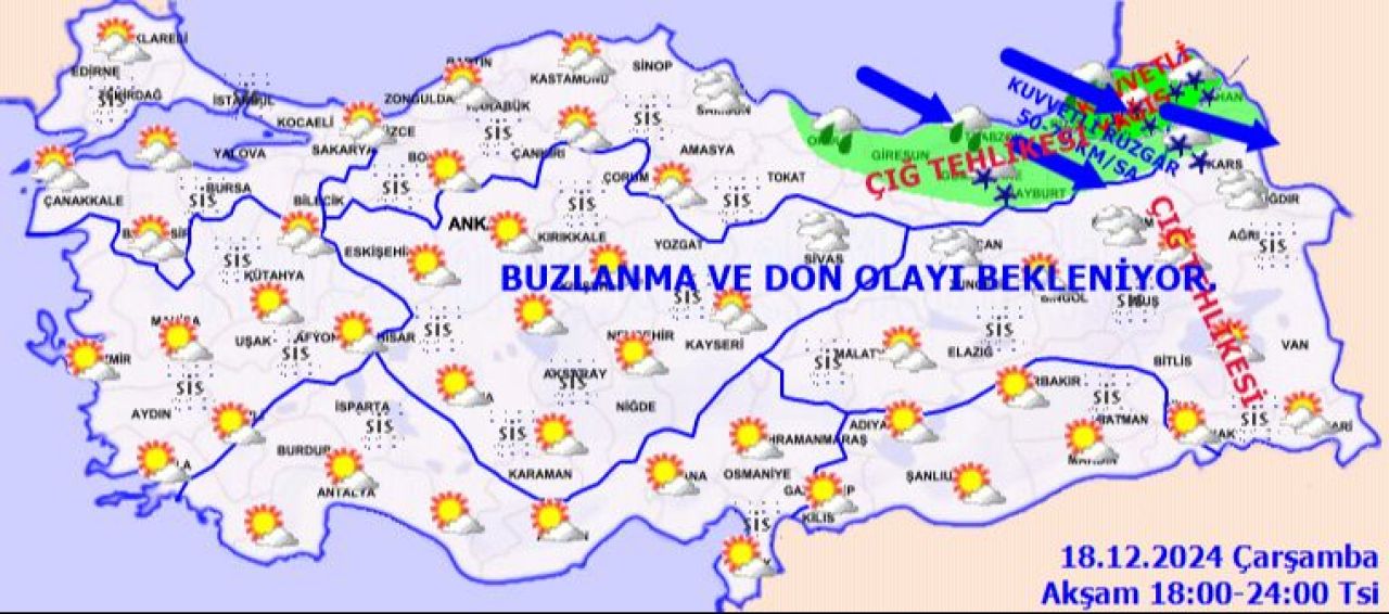 Kar, fırtına ve şiddetli yağış geliyor! Meteoroloji turuncu ve sarı uyarı verdi: Aman dikkat! - 4. Resim