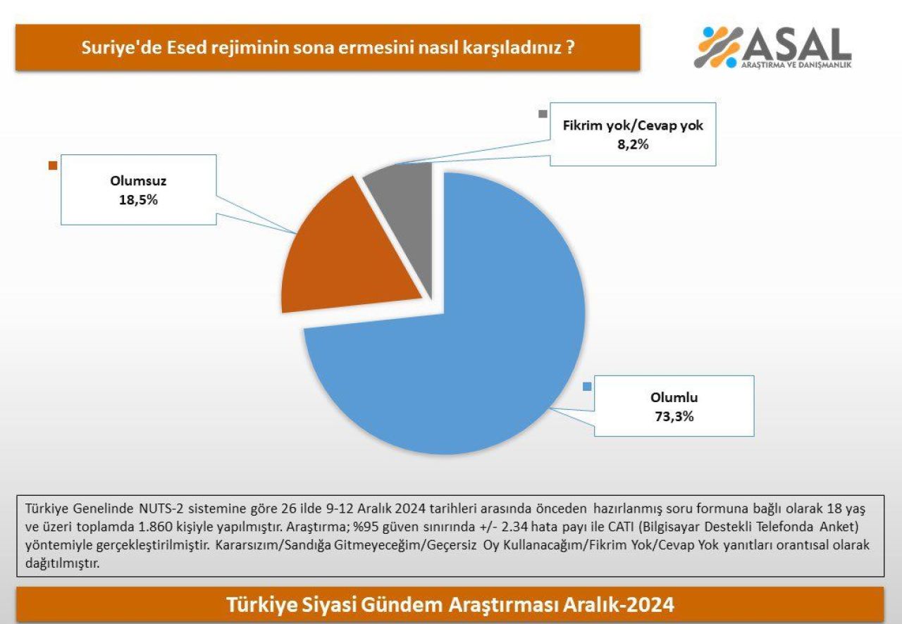 Türk halkı Beşar Esad'ın devrilmesi nasıl karşıladı? Şaşırtan anket sonucu - 1. Resim