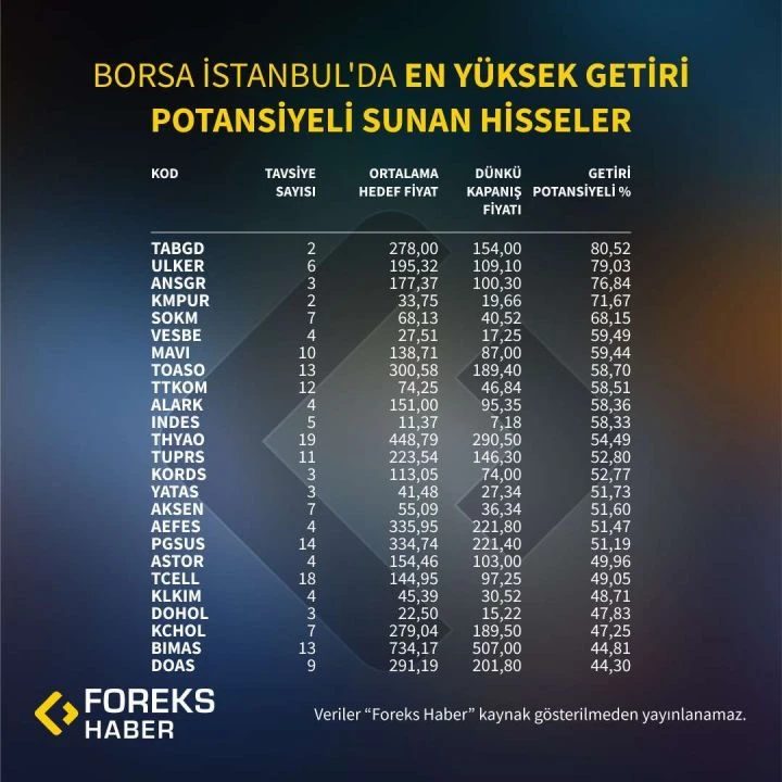 Borsada en çok kazandıran hisseler belli oldu! BIST 100'de altın değerinde fırsatlar - 1. Resim