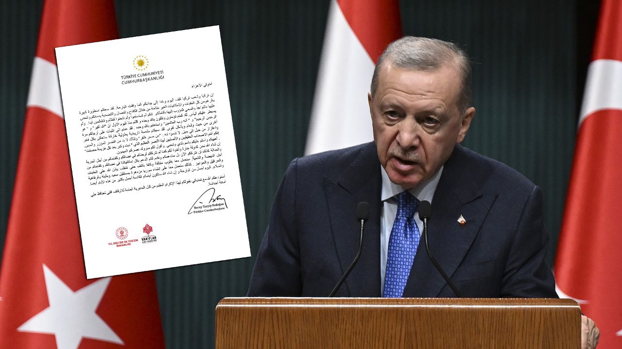 Cumhurbaşkanı Erdoğan Suriye halkına mektup yolladı: Türkiye yarın da yanınızdadır!