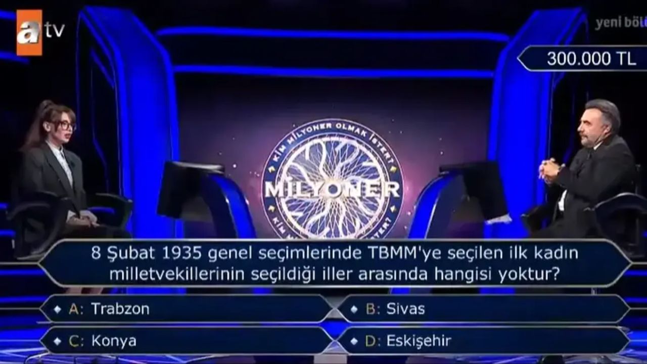 Kim Milyoner Olmak İster’de kadın milletvekilleri sorusu! TBMM sorusunun cevabı arama motorlarında üst sıralara tırmandı