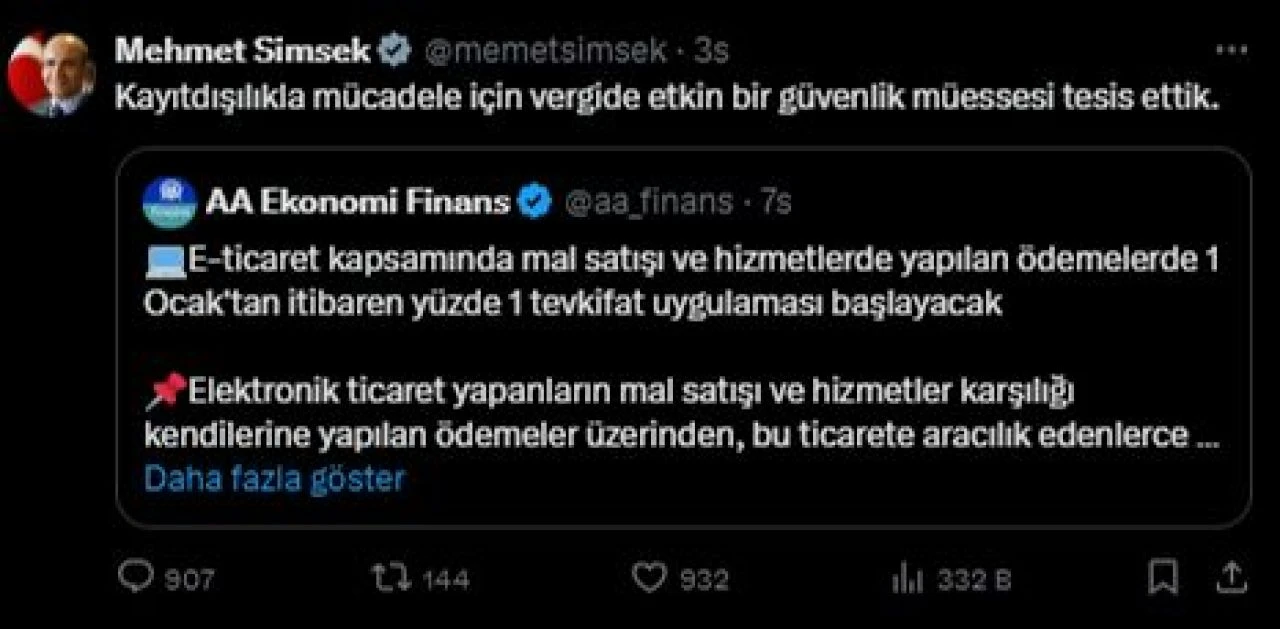 Yüzde 1 tevkifat uygulaması başlıyor! Bakan Mehmet Şimşek'ten açıklama