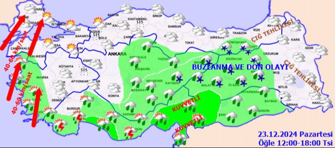 Kar, sağanak, fırtına ve çığ... Meteoroloji sarı alarm verdi: Hepsi birden vuracak! - 3. Resim