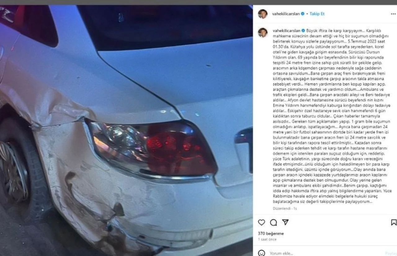 Vahe Kılıçarslan hakkında hapis istemi! Çarptığı kadın engelli kaldı, ilk açıklama geldi