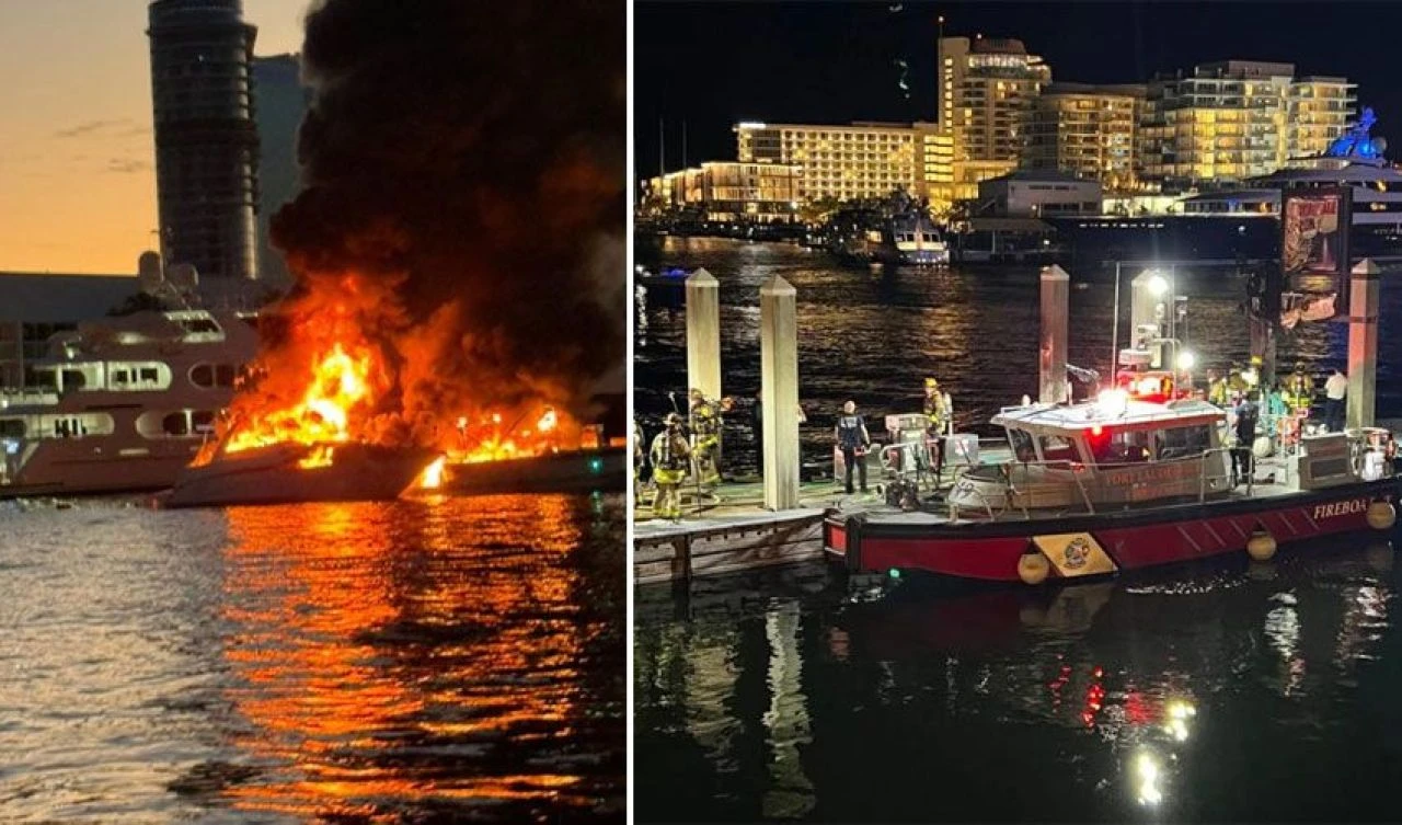 Marinadaki tekne havaya uçtu! O anlar anbean kaydedildi: Ölü ve yaralılar var