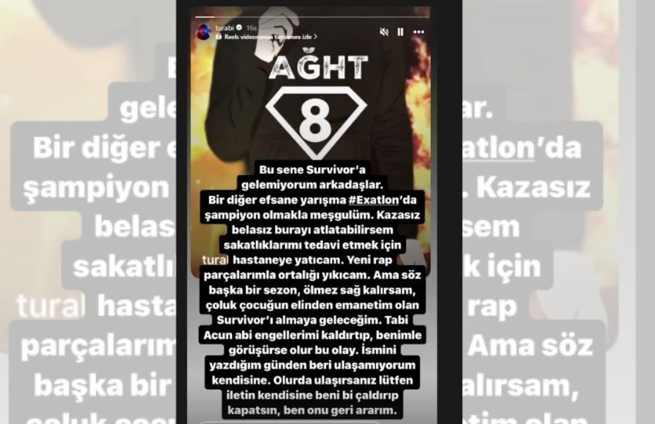 Turabi Survivor'a neden katılmadığını açıkladı!