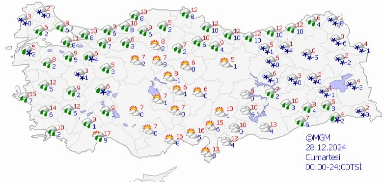 Bu hafta sonu yağmur yağacak mı? 28-29 Aralık hava durumu raporu - 1. Resim