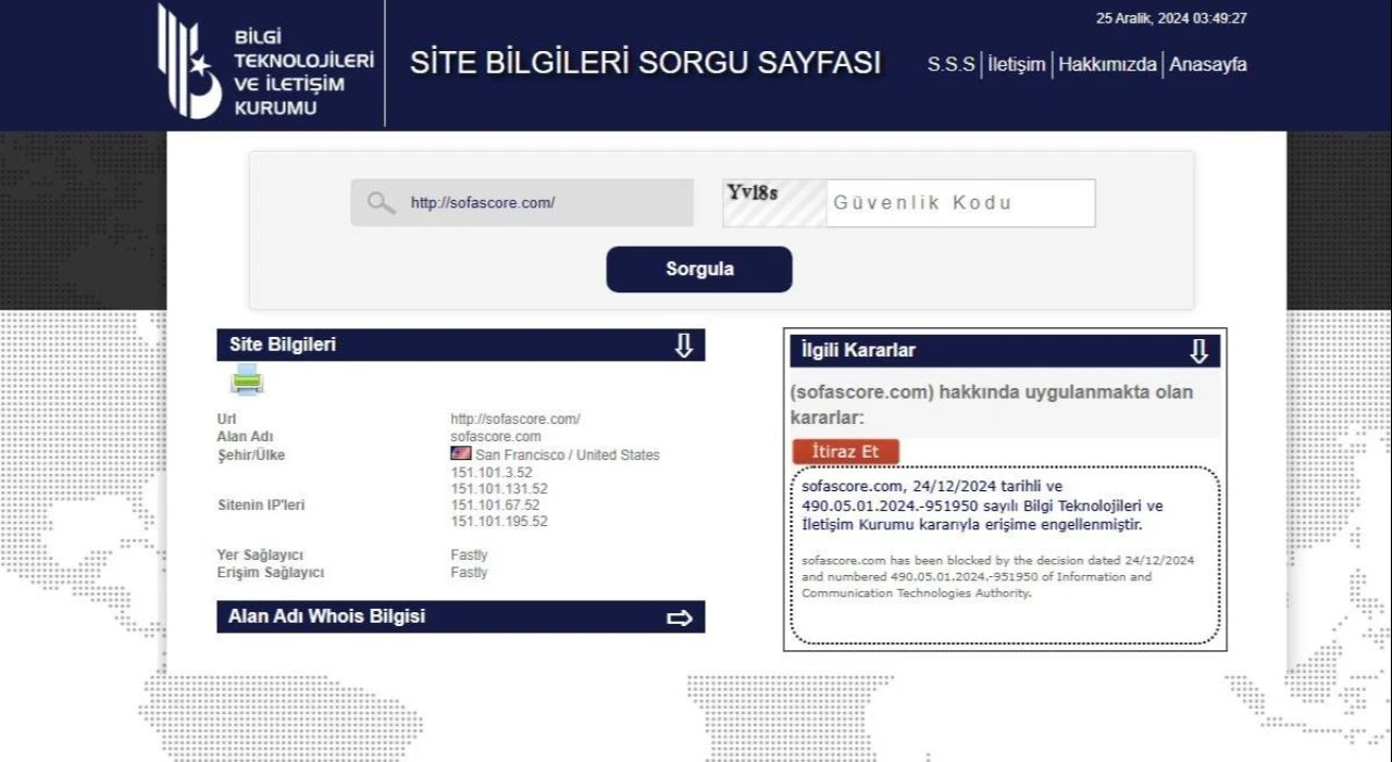 Sofascore’a erişim yasağı getirildi - 1. Resim