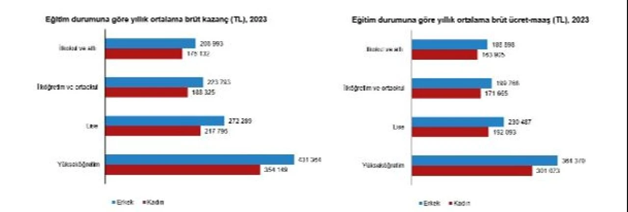 TÜİK kazanç yapısı istatistiklerini duyurdu: Aylık ortalama kişi başı brüt kazanç belli oldu! İşte kadın ve erkeklerin kazancı - 3. Resim