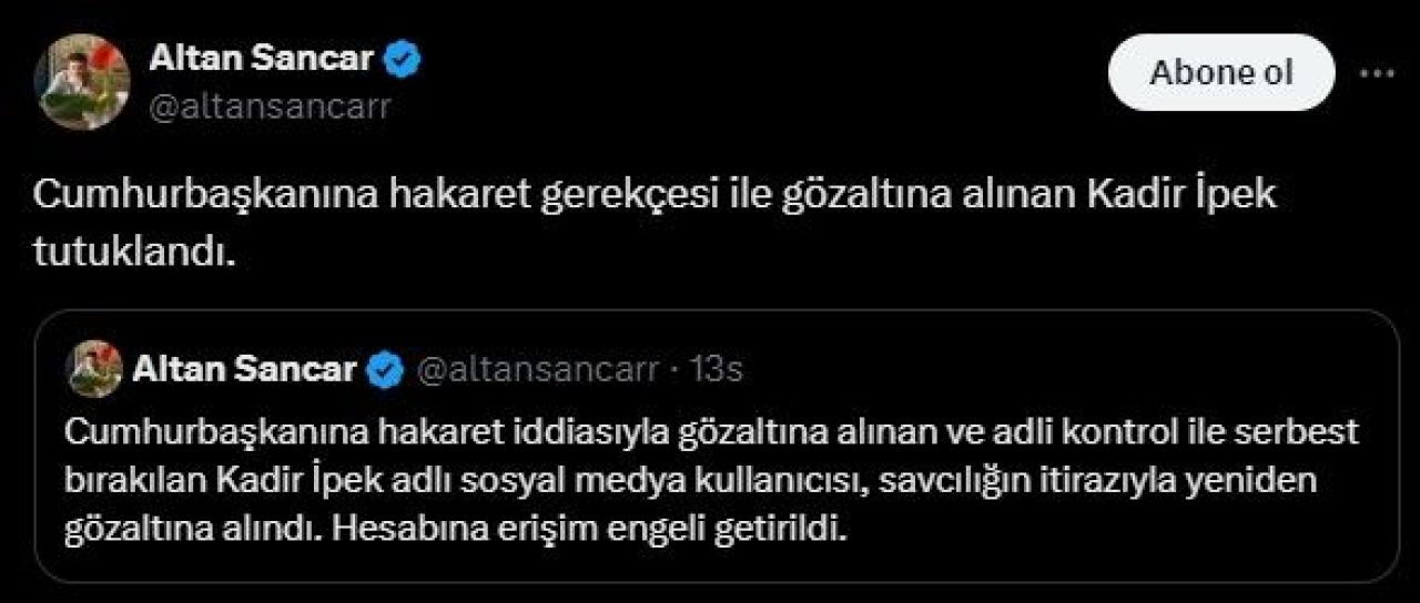 Kadir İpek tutuklandı mı? Cumhurbaşkanı'na asgari ücret hakkında ne dediği ortaya çıktı - 2. Resim