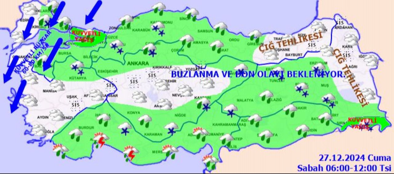 İstanbul'a sel uyarısı! Meteoroloji 8 ili sarıya boyadı: Çok dikkatli olun! - 1. Resim