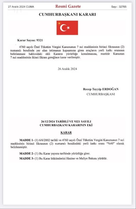 ÖTV'siz araçta şartlar değişti! Yüzde 40 yerlilik detayı: İşte ÖTV'siz alınabilecek otomobiller - 2. Resim