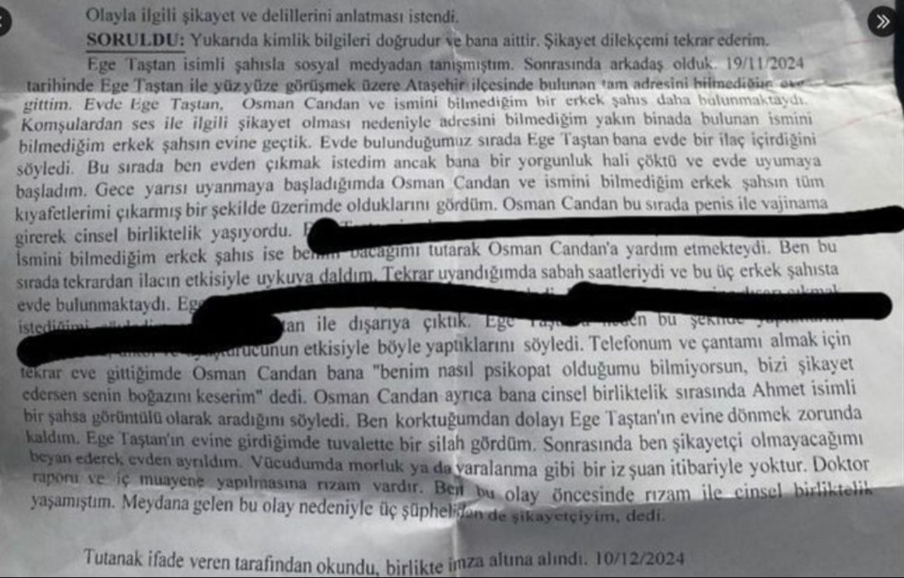 Tecavüzle suçlanan rapçi Ege Taştan ile Osman Candan'dan açıklama! Mağdurun ifadesinde İkbal Uzuner detayı dikkat çekti - 2. Resim