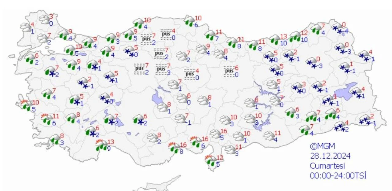 Kar yağışı hem doğudan hem batıdan bastıracak: 9 ile sarı kodlu uyarı! 28 Aralık hava durumu - 4. Resim