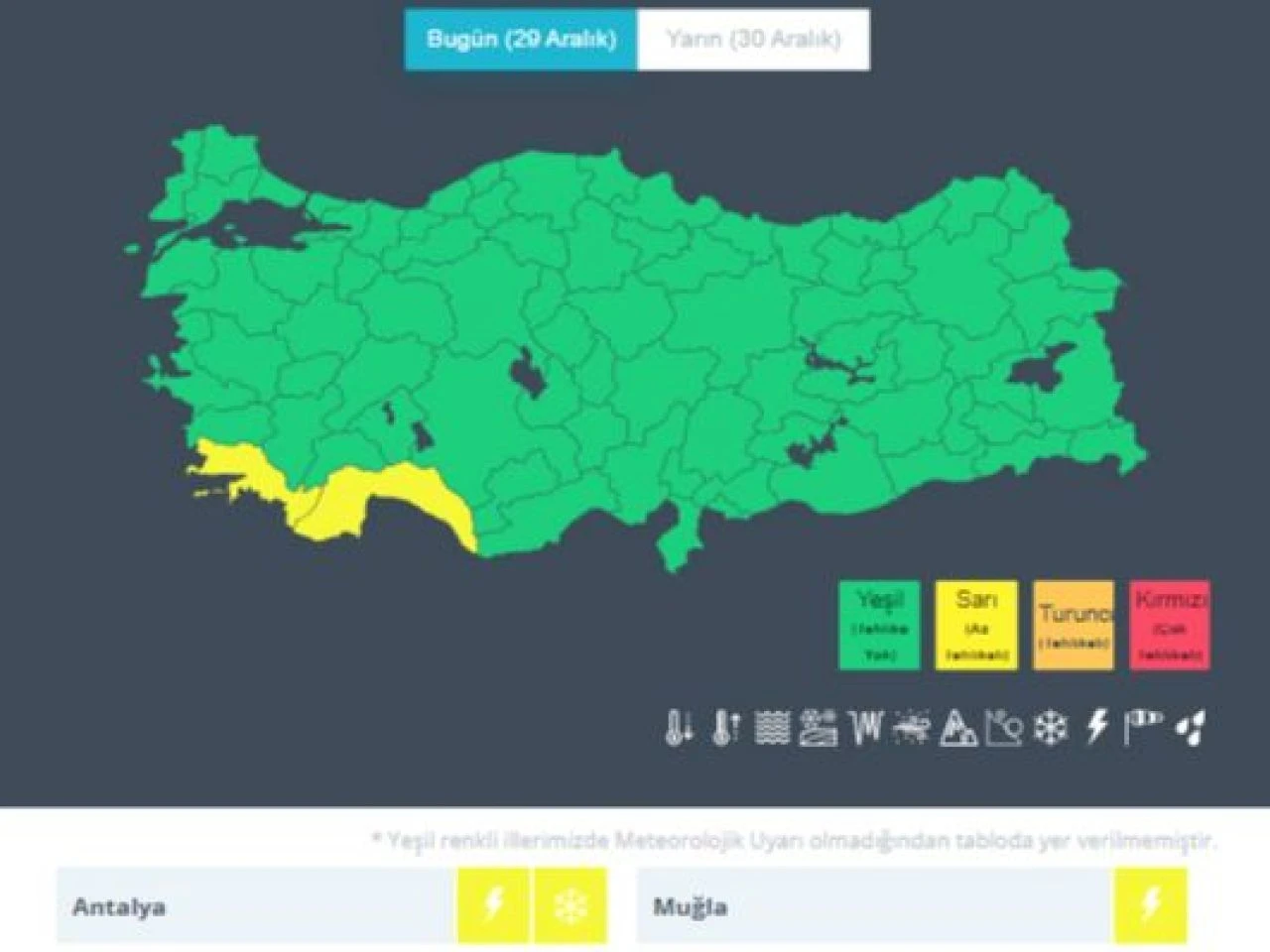 Meteoroloji kar ve yağmur alarmı verdi! 2'si sarı kodlu olmak 14 il içi uyarı | 29 Aralık hava durumu - 2. Resim