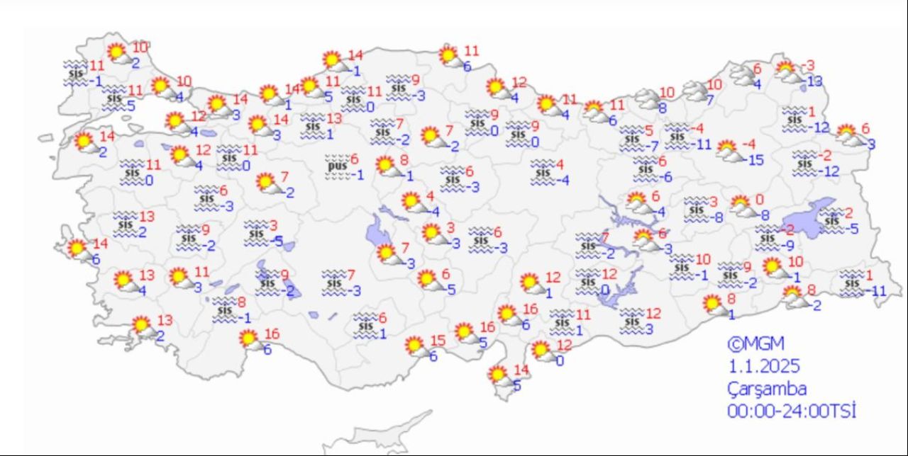 Yılbaşı gecesi hava aniden değişiyor: Yılın ilk günü hava nasıl olacak? Meteoroloji haritayı değiştirdi - 4. Resim