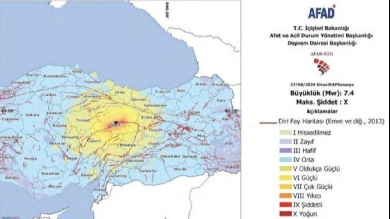 Sivas&#039;ta fay hattı var mı? Sivas riskli ilçeler son depremin ardından merak konusu oldu