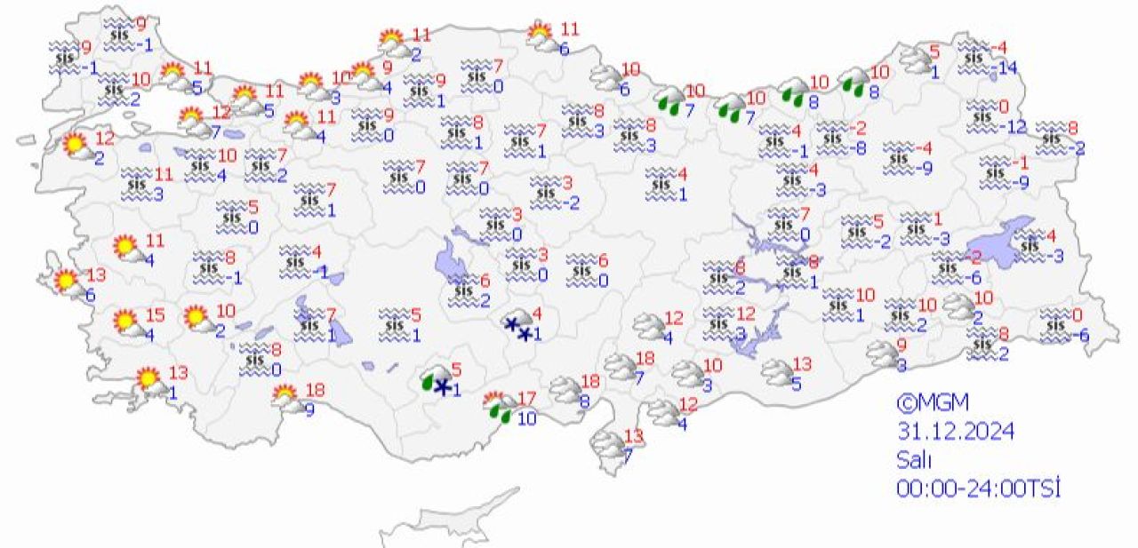 Yılbaşında hava durumu nasıl olacak? Meteoroloji 31 Aralık salı tahminlerini paylaştı - 2. Resim