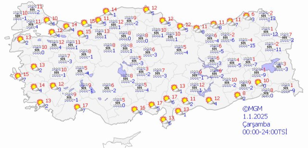 Yılbaşında hava durumu nasıl olacak? Meteoroloji 31 Aralık salı tahminlerini paylaştı - 3. Resim