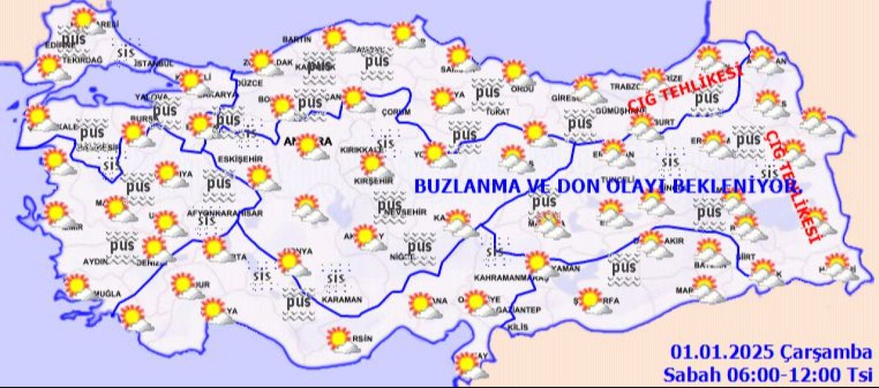 Yılın ilk günü hava nasıl olacak? İşte il il 1 Ocak 2025 hava durumu tahmini - 1. Resim