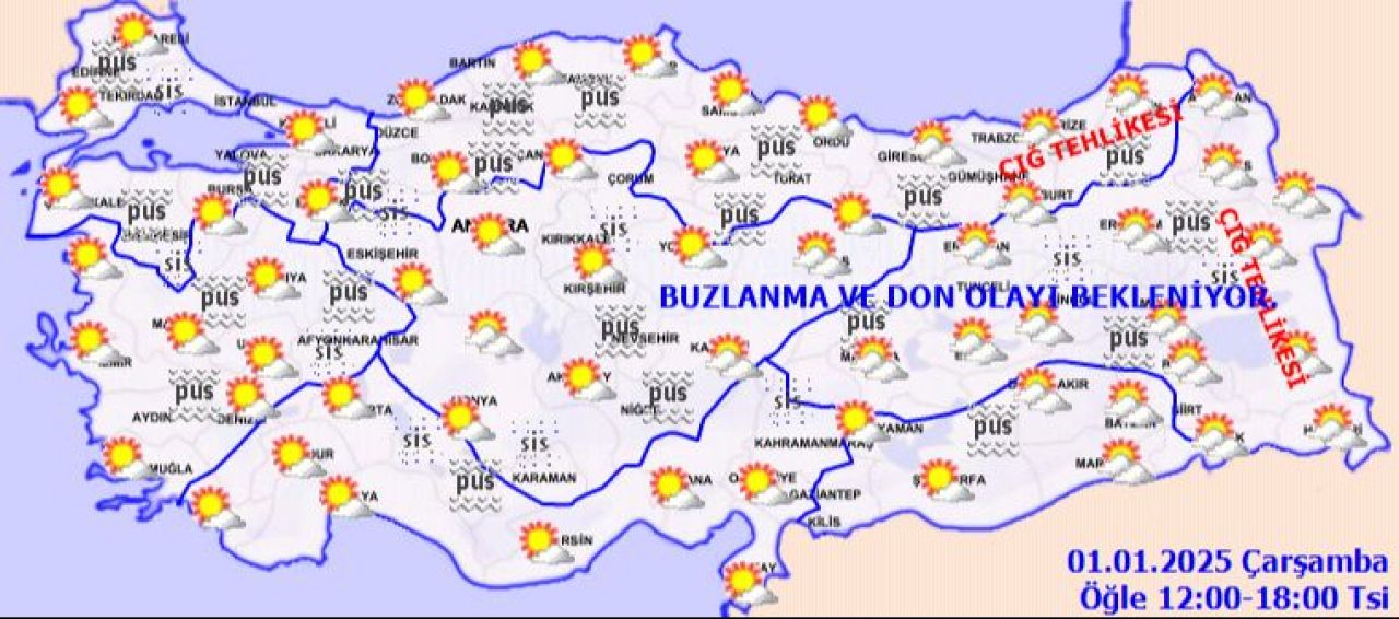 Yılın ilk günü hava nasıl olacak? İşte il il 1 Ocak 2025 hava durumu tahmini - 2. Resim