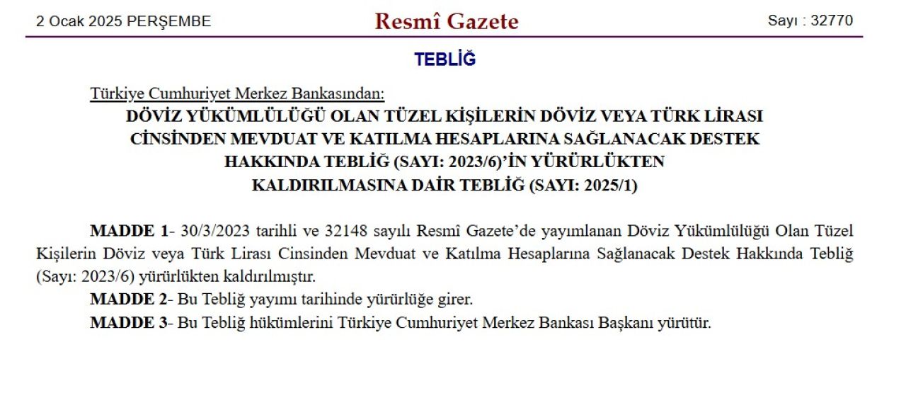 KKM bitti mi? Kur Korumalı Mevduatta devlet desteği Resmi Gazete’de yayınlanan kararla kaldırıldı - 1. Resim