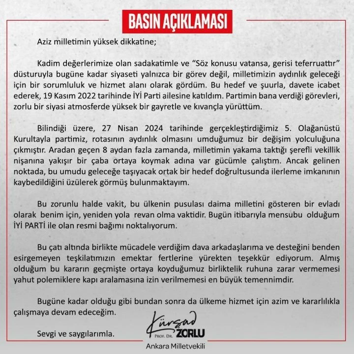 Kürşat Zorlu kimdir? İYİ Parti'den istifa ettiğini açıkladı