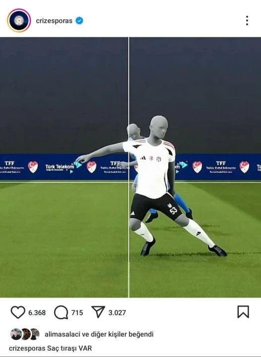 Çaykur Rizespor-Beşiktaş maçın damga vuran gol! Jurecka'nın berberi 'VAR'a gönderme yaptı - 1. Resim