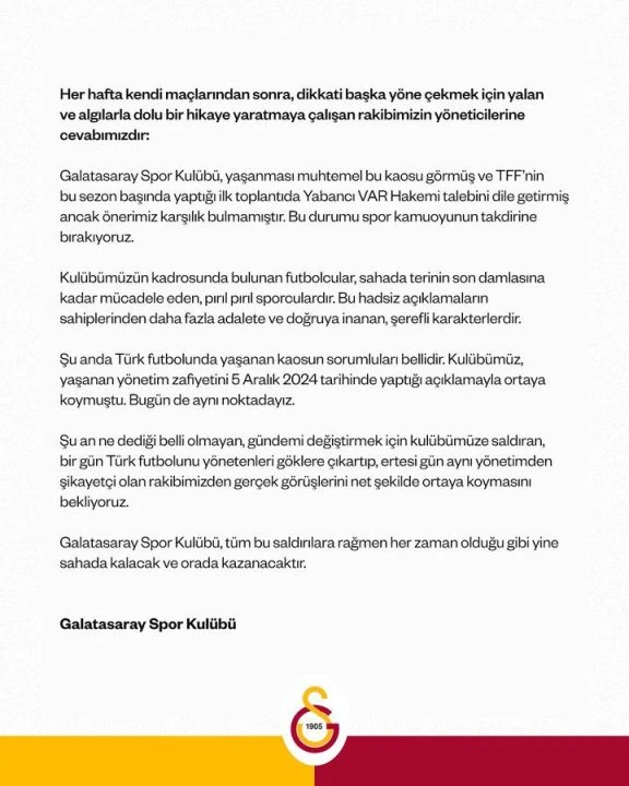 Galatasaray'dan Acun Ilıcalı'ya sert cevap: