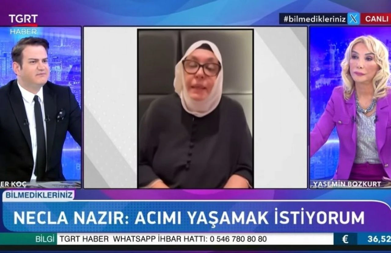 Necla Nazır ilk kez TGRT Haber'e bağlandı! Sitemleri dikkat çekti - 1. Resim
