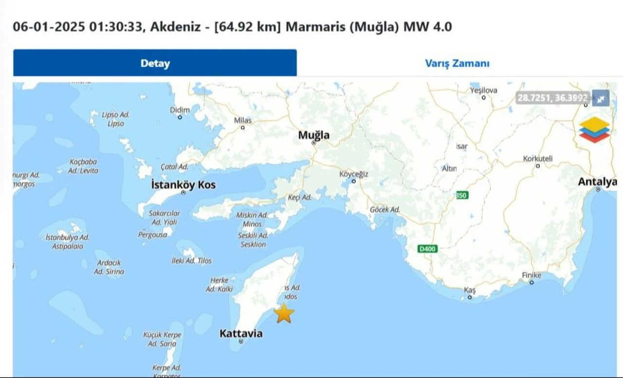 Son dakika | Marmaris'te deprem oldu: AFAD ve Kandilli Rasathanesi verileri duyurdu