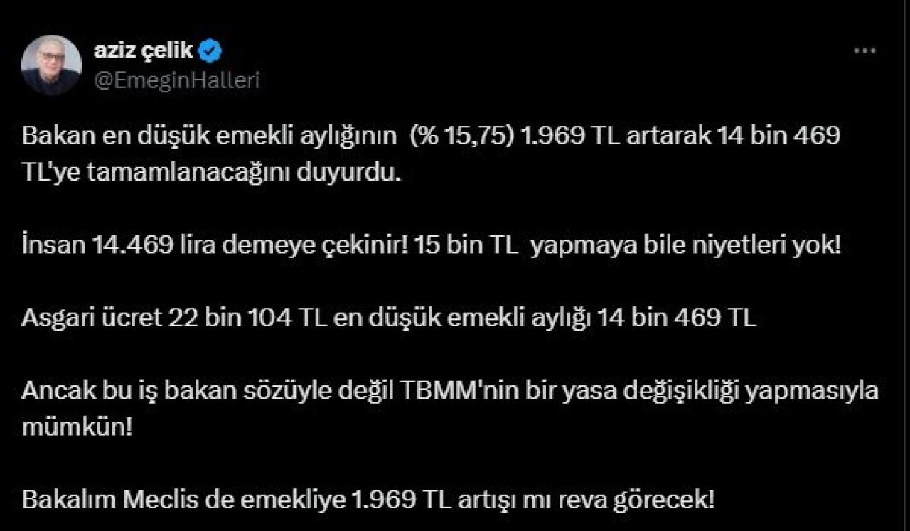 En düşük emekli maaşı için çarpıcı sözler! Uzman isim TBMM'yi işaret etti: Son söz Meclis'in - 2. Resim